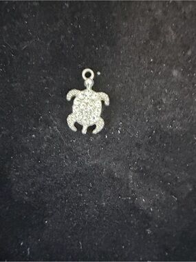 Silver-tone Turtle Charm Pendant for Small Pets Accessories-not sterling